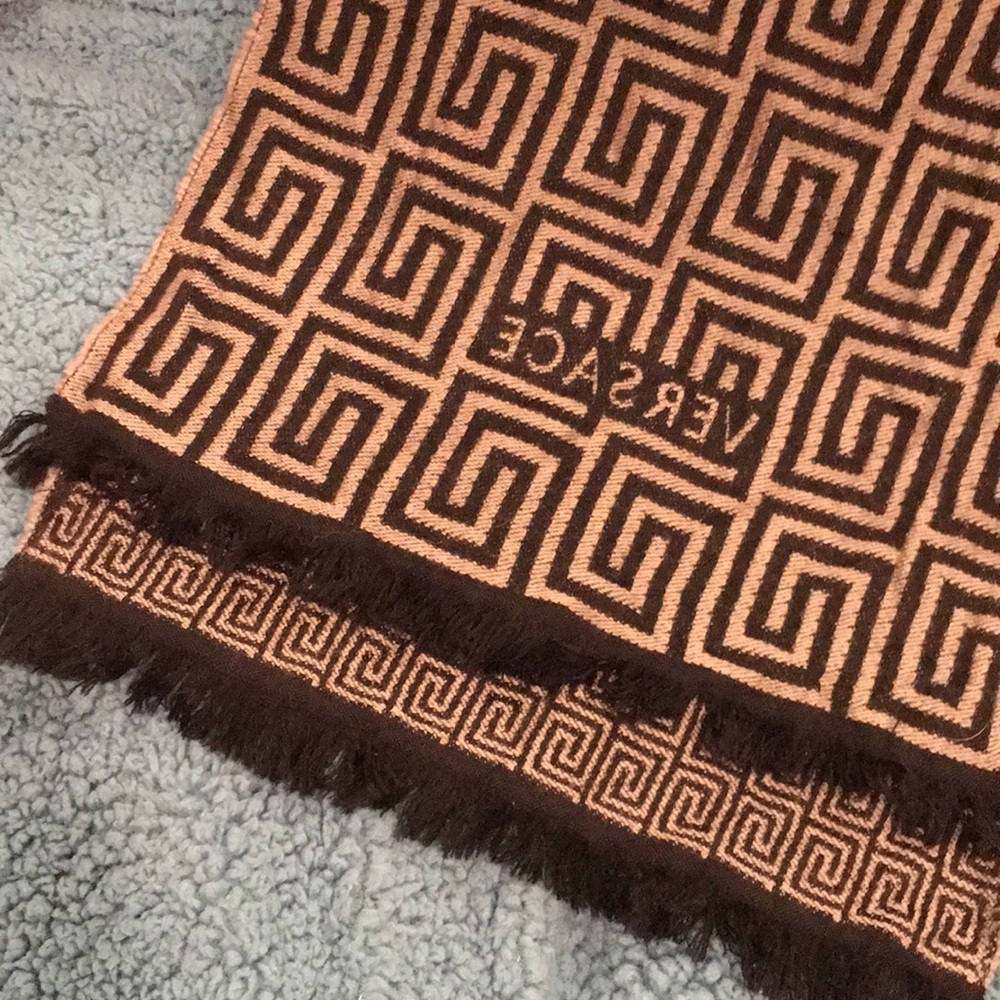 Versace scarf brown black